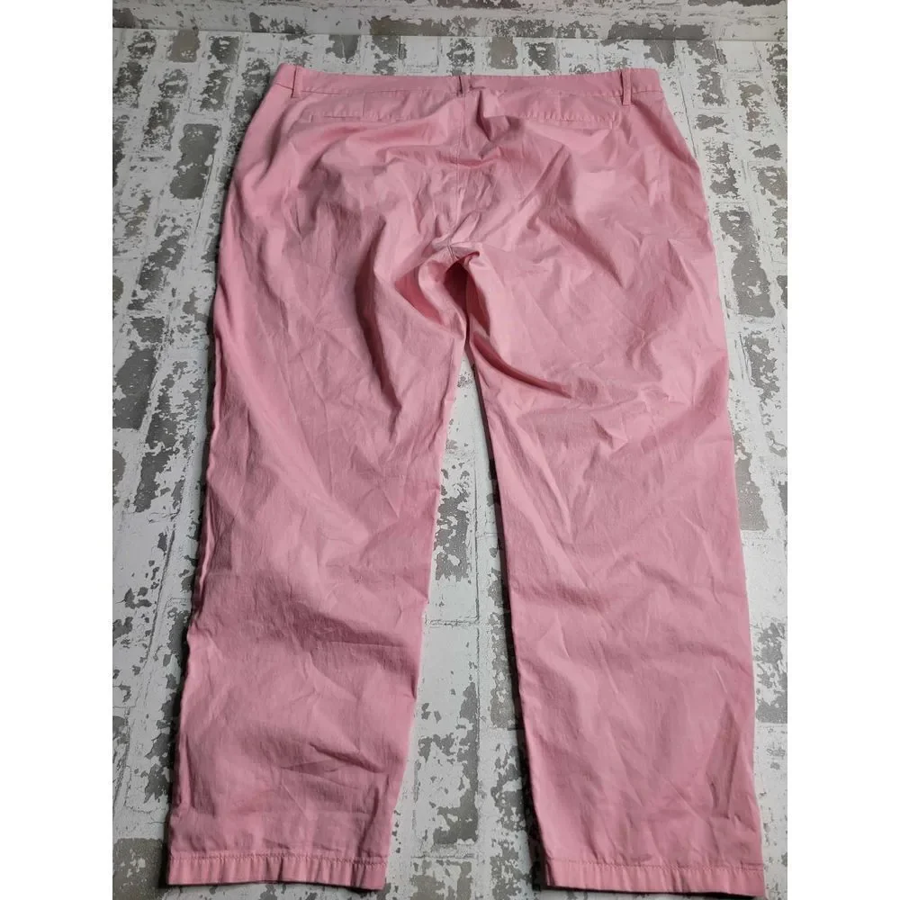 J. Crew Slim Boyfriend Chino Pant Women's‎ Pink Size 36 Preppy